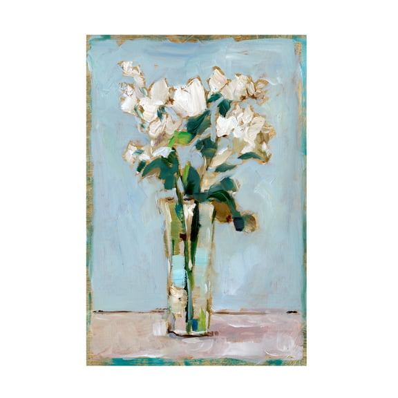 Ethan Harper 'White Floral Arrangement I' Canvas Art