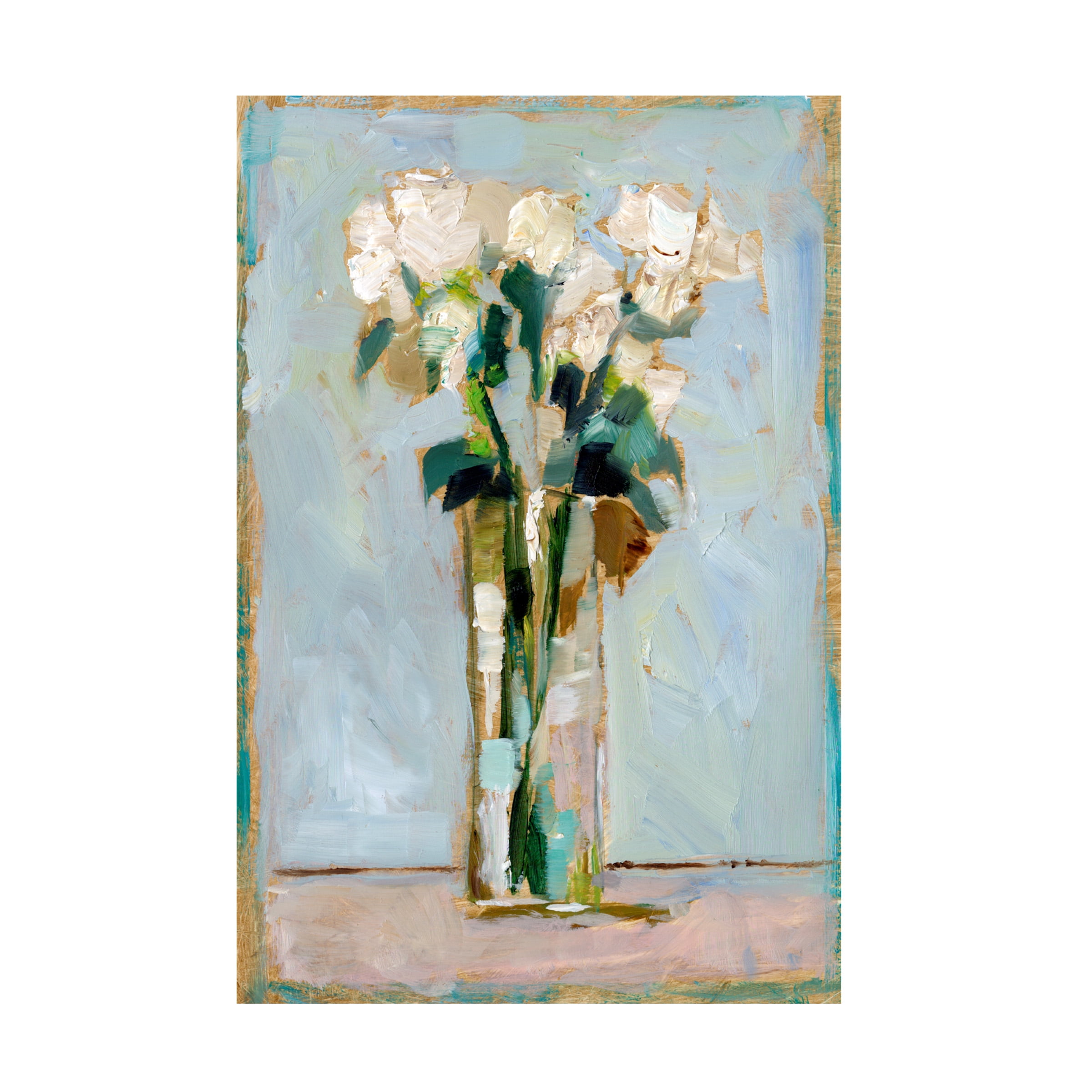 Ethan Harper 'White Floral Arrangement II' Canvas Art