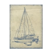 Ethan Harper 'Yacht Blueprint I' Canvas Art