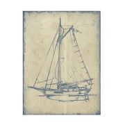 Ethan Harper 'Yacht Blueprint II' Canvas Art