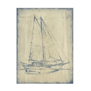 Ethan Harper 'Yacht Blueprint III' Canvas Art