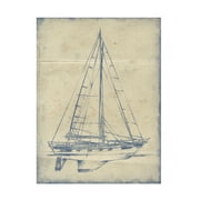Ethan Harper 'Yacht Blueprint IV' Canvas Art