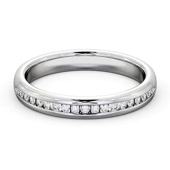 Ethan Jewel 0.5 Ct VVS1/D Round Cut Moissanite Ring - 14K White Gold Plated Wedding Anniversary Ring - Dainty Engagement Wedding Moissanite Ring for Her - Gorgeous Anniversary Gif