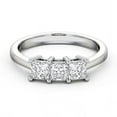 thumbnail image 1 of Ethan Jewel 1.5 Ct Princess Cut Moissanite Wedding Ring - 14K Gold Plated Engagement Ring - Three-Stone Engagement Wedding Ring - Moissanite Beautiful Special Occasion Ring - Proposal Ring, 1 of 4