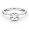 thumbnail image 1 of Ethan Jewel 1.6 Ct Round Cut Moissanite Rings - 14K Gold Plated Solitaire Rings - Solo Stone Wedding Moissanite Rings for Women's - 6 Prong Moissanite Beautiful Special Occasion Rings, 1 of 3