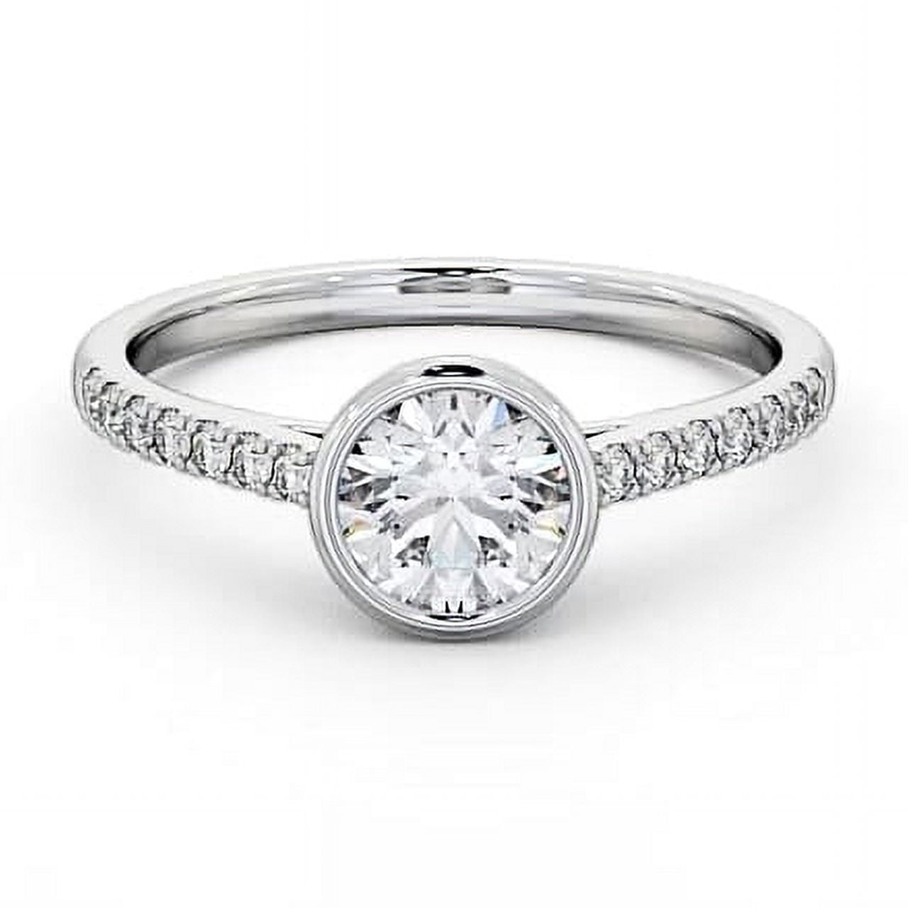 Ethan Jewel 14K Gold Plated Rings - 1.9 Ct Round Cut Moissanite Ring ...