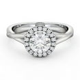 thumbnail image 1 of Ethan Jewel 14K Gold Plated Solitaire Ring - Round Cut Excellent 2 Ct Moissanite Ring for Her - Criss Cross Multi Shank Engagement Moissanite Ring - Infinity Twisted Cross Over Shank Ring for Her, 1 of 3
