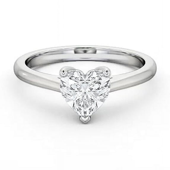Ethan Jewel 14K White Gold Plated Moissanite Ring - Heart Cut Excellent 1.9 Ct Moissanite Rings For Women's - Special Occasion Rings Women's - Solo Stone Wedding Heart Moissanite Rings for Women's