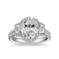 thumbnail image 1 of Ethan Jewel Oval Cut 2.5 Ct Excellent Moissanite Ring - 14K Gold Plated Solitaire Ring - Engagement Wedding Moissanite Jewellery for Women's - Multi-Stone Stacking Engagement Ring for Women's, 1 of 4