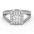 Ethan Jewel Princess Cut 1.8 Ct Excellent Moissanite Rings - 14K Gold ...