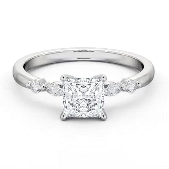Ethan Jewel Princess Cut Excellent 1.9 Ct Moissanite Ring For Women's - 14K Gold Plated Wedding Anniversary Ring - Engagement Moissanite Ring for Women's - Moissanite Jewelry For Birthday Gifts
