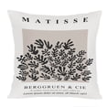 thumbnail image 1 of Ethan Taylor Abstract Throw Pillow Soft Cushion Cover 'Matisse Cutouts Black & Beige Shapes' Mid-Century Modern Pattern Decorative Square Accent Pillow Case, 16x16 Inches, Black, Beige, 1 of 5