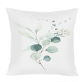 thumbnail image 1 of Ethan Taylor Botanical Throw Pillow Soft Cushion Cover 'Watercolor Botanical I Leaves' Modern Pattern Decorative Square Accent Pillow Case, 18x18 Inches, Green, White, 1 of 5
