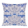 thumbnail image 1 of Ethan Taylor Botanical Throw Pillow Soft Cushion Cover 'William Morris Pattern IX Plants Leaves Cottagecore' Classic Pattern Decorative Square Accent Pillow Case, 18x18 Inches, Blue, White, 1 of 5