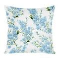 thumbnail image 1 of Ethan Taylor Floral Throw Pillow Soft Cushion Cover 'Blue Flower Floral Modern Cottagecore Pattern VIII Flowers Modern' Cottage Pattern Decorative Square Accent Pillow Case, 16x16 Inches, Blue, White, 1 of 5