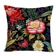 thumbnail image 1 of Ethan Taylor Floral Throw Pillow Soft Cushion Cover 'William Morris Flowers IV Flowers Classic Cottage and Cottagecore' Pattern Decorative Square Accent Pillow Case, 18x18 Inches, Red, Green, 1 of 5