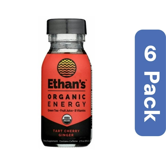 Ethan's Shot Energy Tart Cherry Ginger 2 fl oz (Pack Of 6)