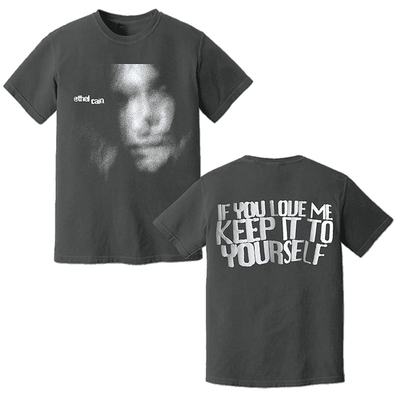 Ethel Cain 2025 Tour Merch Graphic Tee – Vintage 90s Style Fan T-Shirt If You Love Me Keep It To Yourself Print Dark Gray Tee