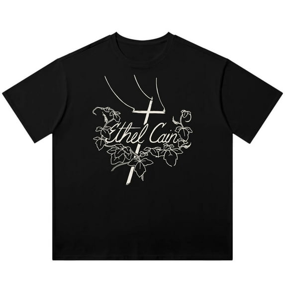 Ethel Cain Logo Vintage Wash T-Shirts 2025 Tour Merch Women Men Cotton Short Sleeve Tee