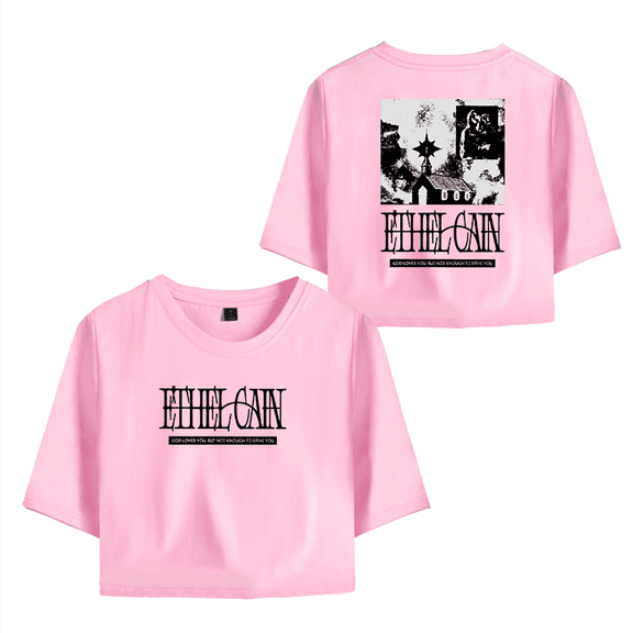 Ethel Cain Merch T-Shirt For Women&Girls Midriff Short Sleeve Summer Clothing Vest Y2K Tee