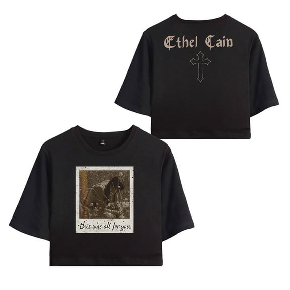 Ethel Cain Merch T-Shirt For Women&Girls Midriff Short Sleeve Summer Fashion Vest Y2K Tee