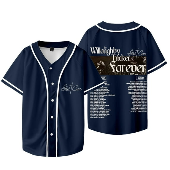 Ethel Cain Merch The Willoughby Tucker Forever Tour Baseball Jacket Unisex V-neck Short-sleeve T-shirt