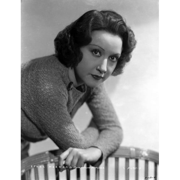 Ethel Merman leaning on a chair Photo Print (24 x 30)