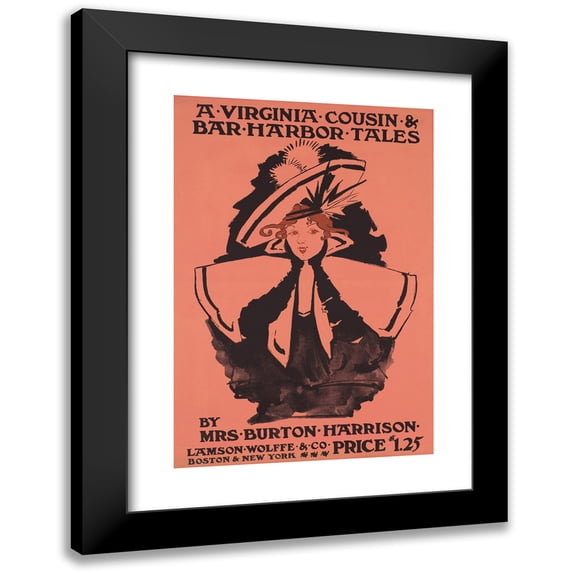 Ethel Reed 13x18 Black Modern Framed Museum Art Print Titled - A Virginia Cousin and Bar Harbor Tales (1895)