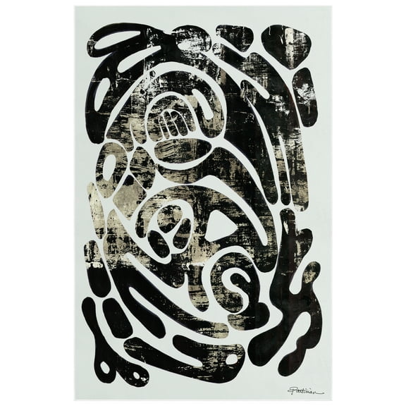 Ethereal Abstractions I Washable Abstract Art Area Rug size 5'x8'