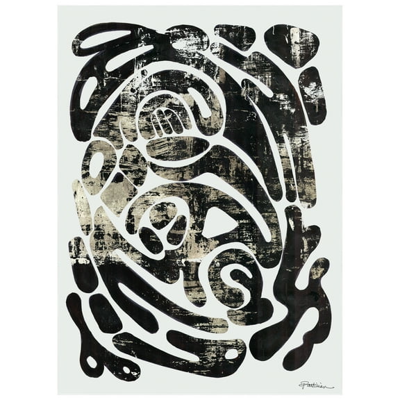 Ethereal Abstractions I Washable Abstract Art Area Rug size 8'x10', Power-loomed, Heavenly Softness with Non-Slipping Backing