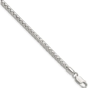 Jewelry by Sweet Pea Sterling Silver 3.8mm Diamond-cut Round Franco Chain