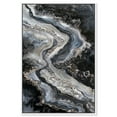 thumbnail image 1 of Ethereal Bloom 3 Canvas Black Paint Abstract by Art Remedy, White Frame, 30" x 45", 1 of 7