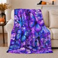 thumbnail image 1 of Ethereal Butterfly Garden, Festive Botanical Garden Scene, Warm Flannel Blanket for Sunroom and Reading Nook, Garden Lovers Housewarming Gift, Botanical Home Decor, 1 of 9