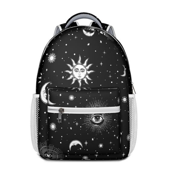 Ethereal Cosmic Elements Student Backpack - Breathable Comfort with Adjustable S-Shaped Straps & Padded Back Panel