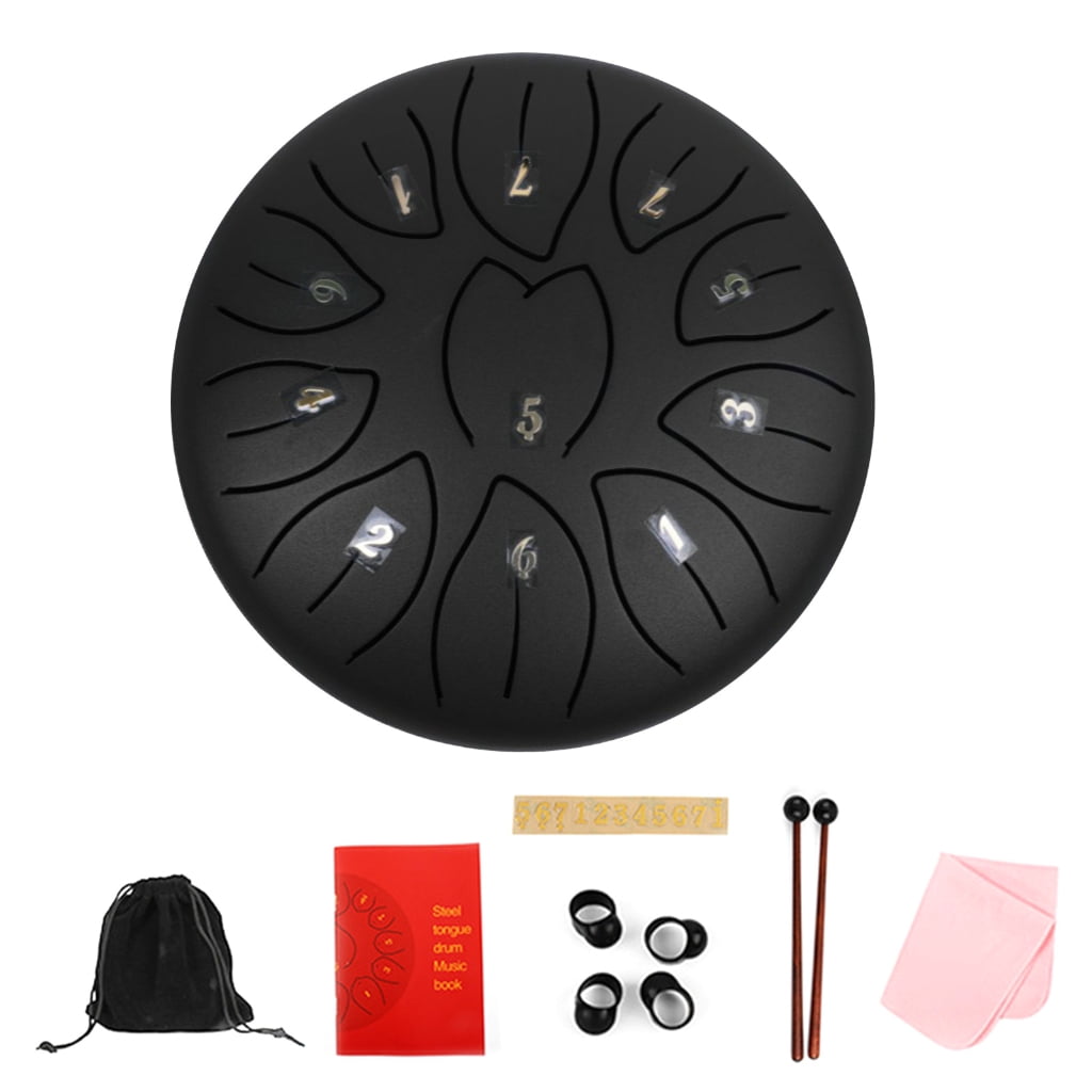 Ethereal Drum Percussions Instrument 11 Note Steel Tongue Drum with Drumstick