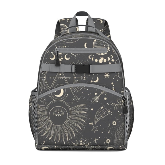 Ethereal Elements Backpack - Waterproof & Durable School Bag for Teens, Dark Mystical Sky Design