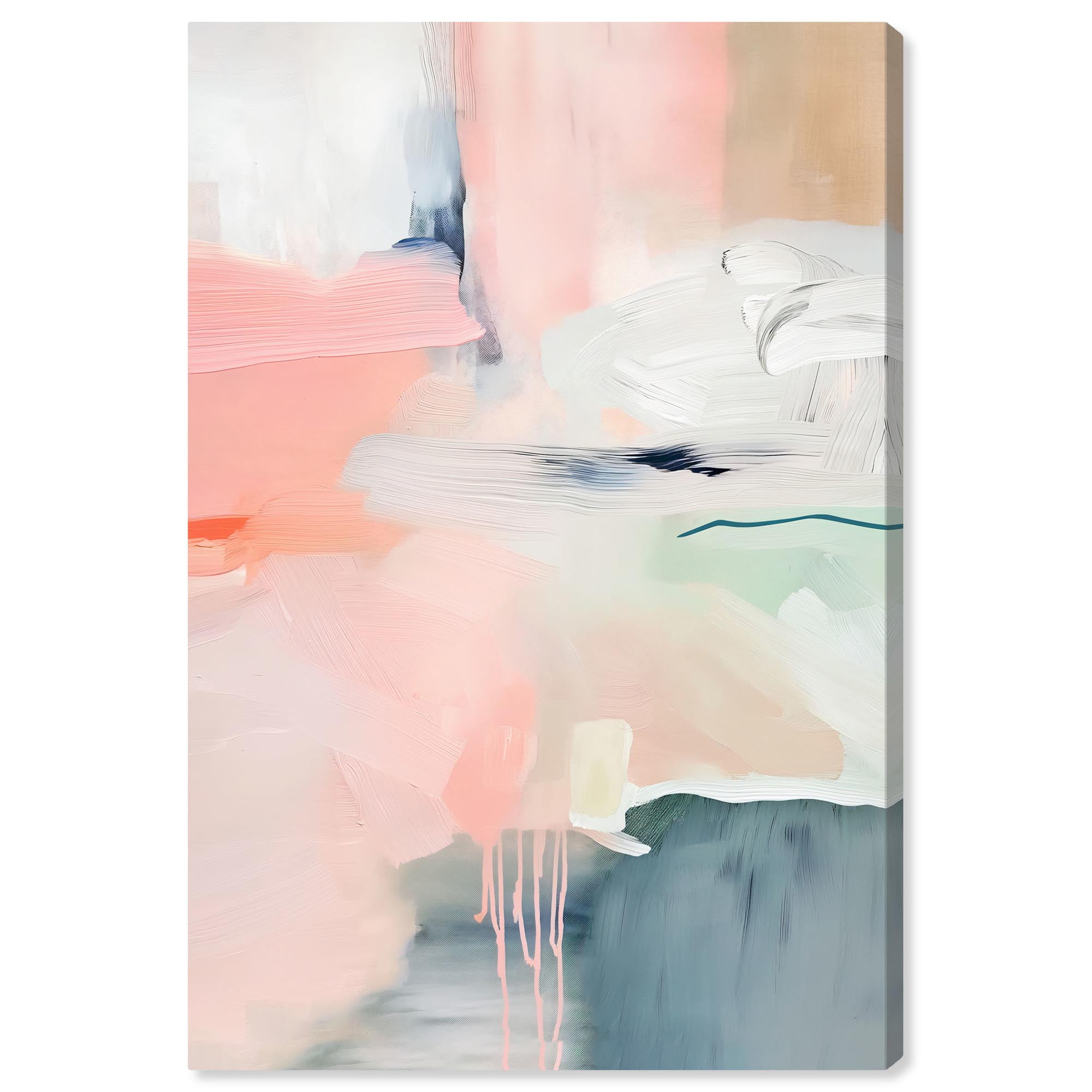 Ethereal Pastel Abstract Canvas Wall Art, 54" x 36"