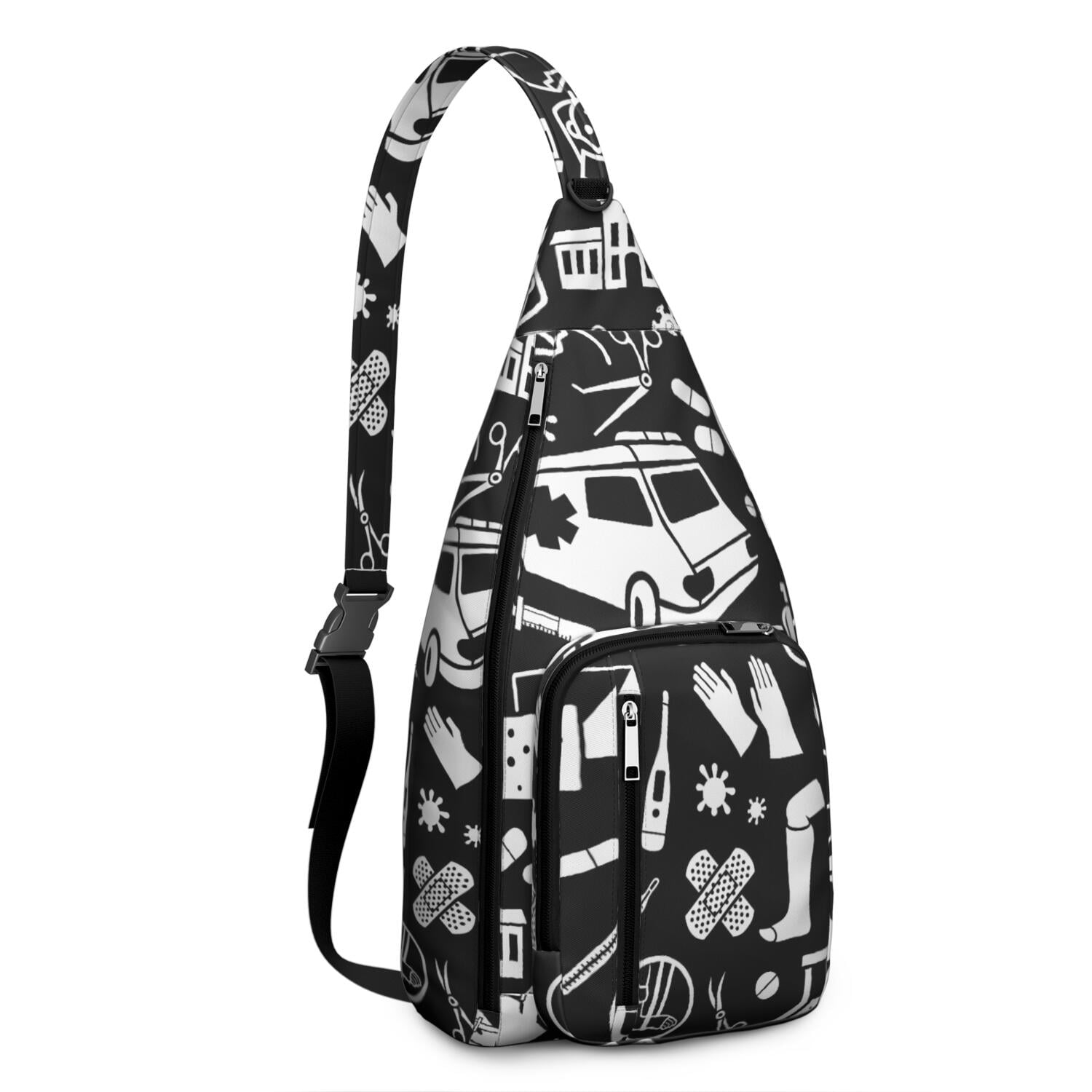 Ethereal Moon Crossbody Bag - Dark Celestial Star & Constellation Art, Lightweight Adjustable Strap Sling Bag for Men