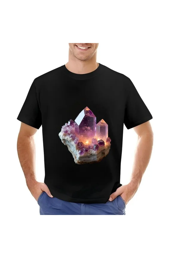 Ethereal Purple Structure Artwork Tee Dreamy Futuristic Pattern Unisex T-Shirt up to size 5XL