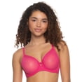 thumbnail image 1 of Ethereal Sheer Mesh Unlined Underwire Bra (Fuchsia Rose, 38D), 1 of 3