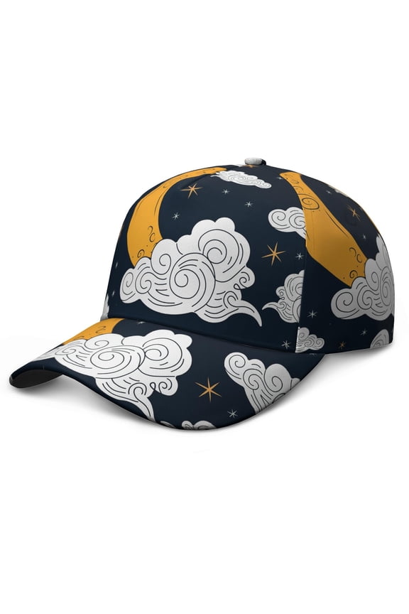 Ethereal Star Baseball Cap – Gothic Style Adjustable Dad Hat with Night Sky Art, Breathable, Quick-Dry for Summer