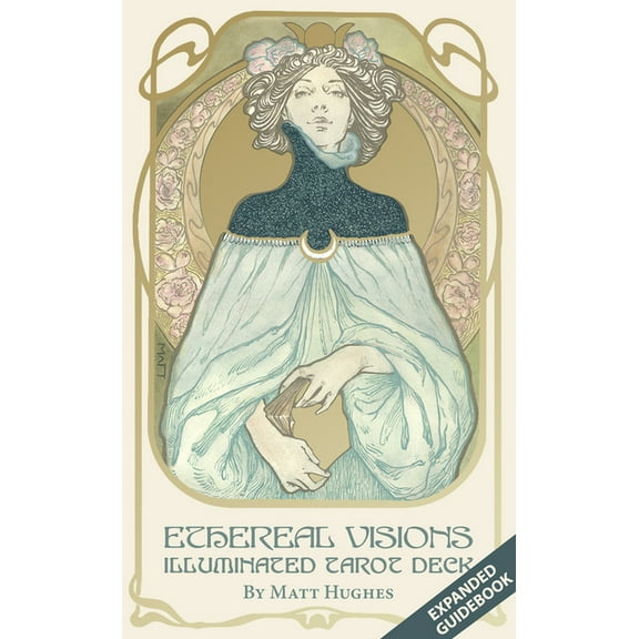 Ethereal Visions Illuminated Tarot Deck: Elegant 80-Card Art Nouveau Tarot Deck with Gold Foil, Full-Color 140-Page Guid, (Paperback)