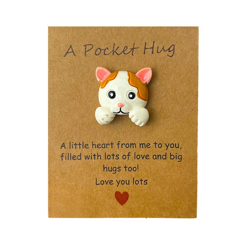 EtherealEdge Bear/Lion/Cat/Dog/Owl Resin Pocket Hug Token, Cute Pocket ...