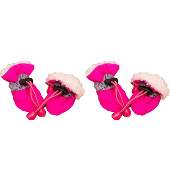 EtherealEdge Dog Boots Paw Protector, Anti-Slip Winter Dog Shoes with Reflective Straps,Waterproof Winter Warm Pet Dog Shoes Anti-Slip Rain Snow Boots Puppy for Small Medium Dogs Size