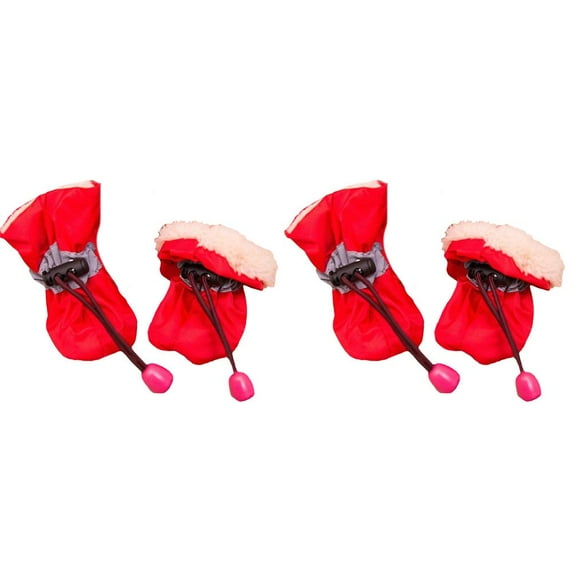 EtherealEdge Dog Boots Paw Protector, Anti-Slip Winter Dog Shoes with Reflective Straps,Waterproof Winter Warm Pet Dog Shoes Anti-Slip Rain Snow Boots Puppy for Small Medium Dogs Size