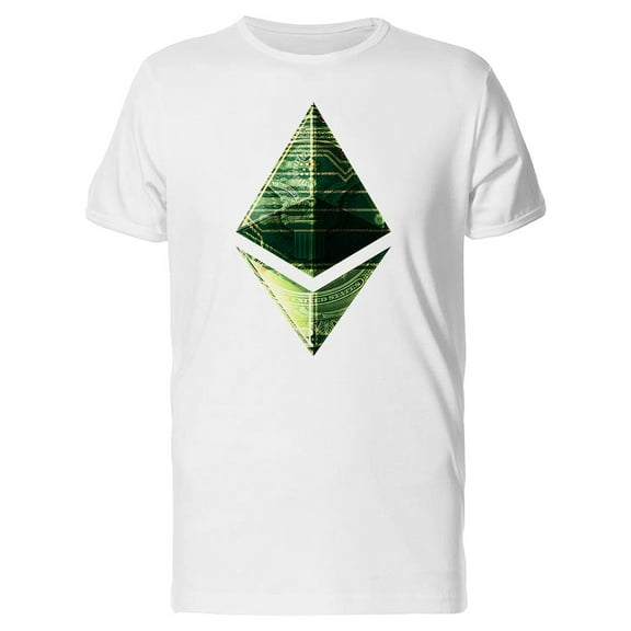 Ethereum Cryptocurrency Art T-Shirt Men -Image by Shutterstock, Male 4X-Large