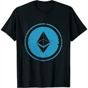 Ethereum ETH Crypto Vintage Distressed Logo Men's Womens T-Shirt Black