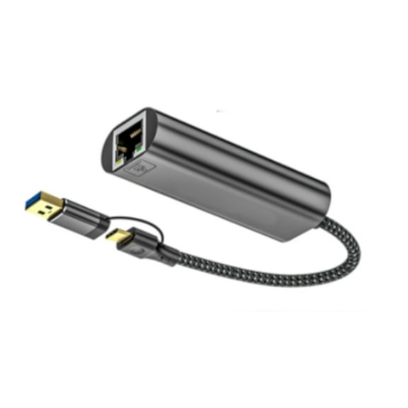 Ethernet Adapter USB+USB C Computer Networking Internet Ethernet Dongles for Laptop Desktop Accessories