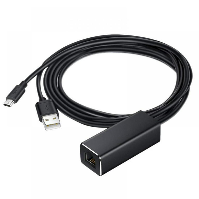 Streaming TV Sticks Micro USB to Ethernet Adapter RJ45 10/100Mbps For  Chromecast fire stick 4K