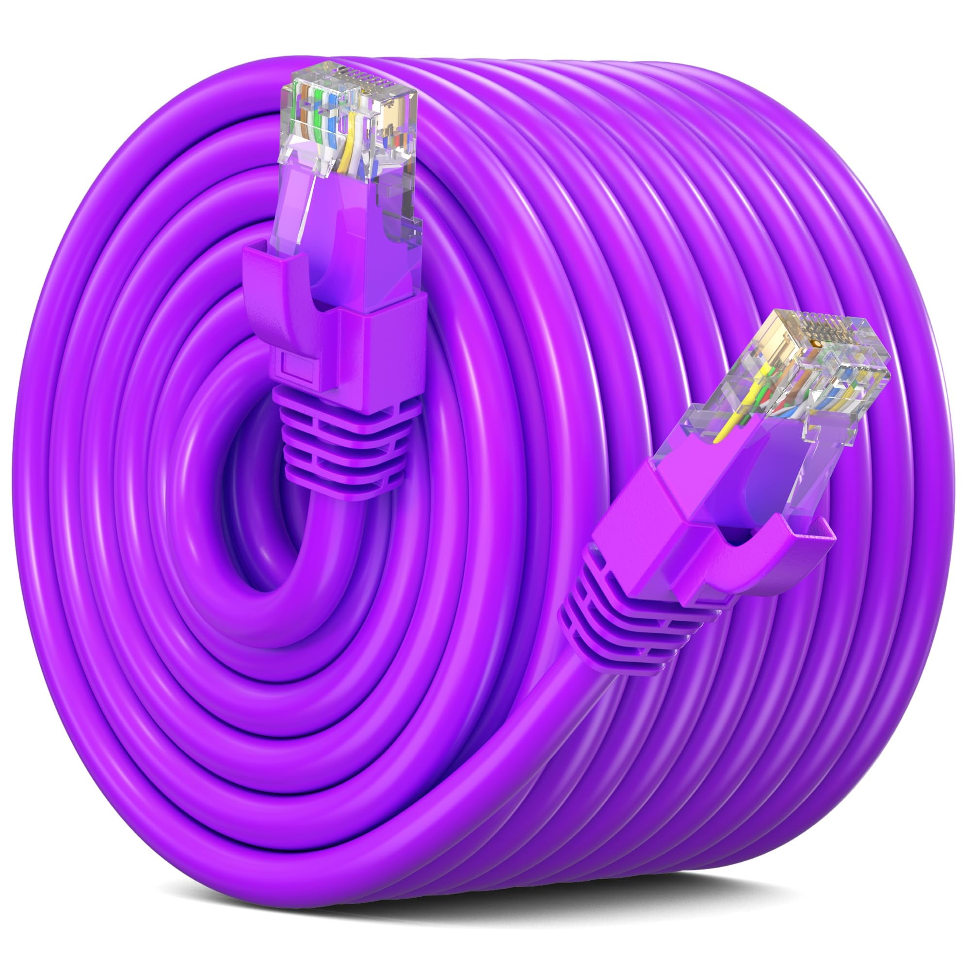 Maximm Cat 6 Ethernet Cable 250 Ft,Cat6 Cable, LAN Cable, Internet Cable, Patch Cable and Network Cable - UTP (Purple) 250 Feet ethernet Cord